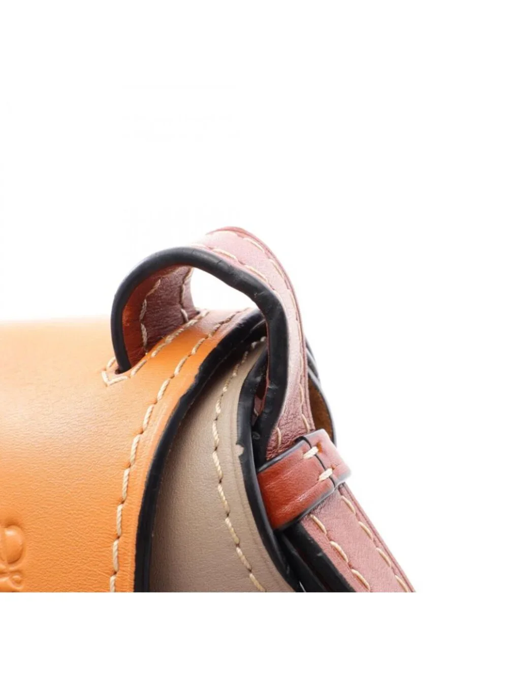 Loewe Shoulder Bag Gate Small Camel Gray Leather